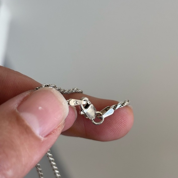 VTG Mid Century Modern 925 Sterling Silver Necklace Abstract Cat Pendant - Picture 8 of 9